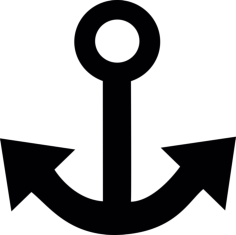 Anchor Icon Svg Line Art, Free Vectors File